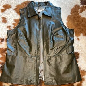 AMI leather vest